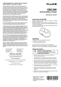 Thumbnail of document Manual - EBC290 External Battery Charger